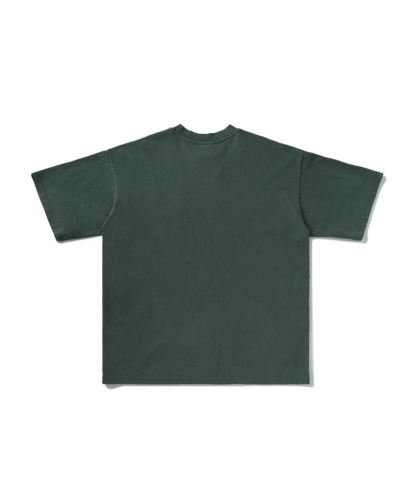 Peullukeu Slam Logo Pigment Pocket Short Sleeve T-Shirt Blue Green Fst401