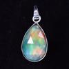 Natural Opal Pendant 925 Sterling Silver Gems 20ct Pear October Birthstone for Gem Collections