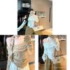 Oversized Dot Print T Shirt With Oneshoulder Neckline And Embroidery For Women Spring