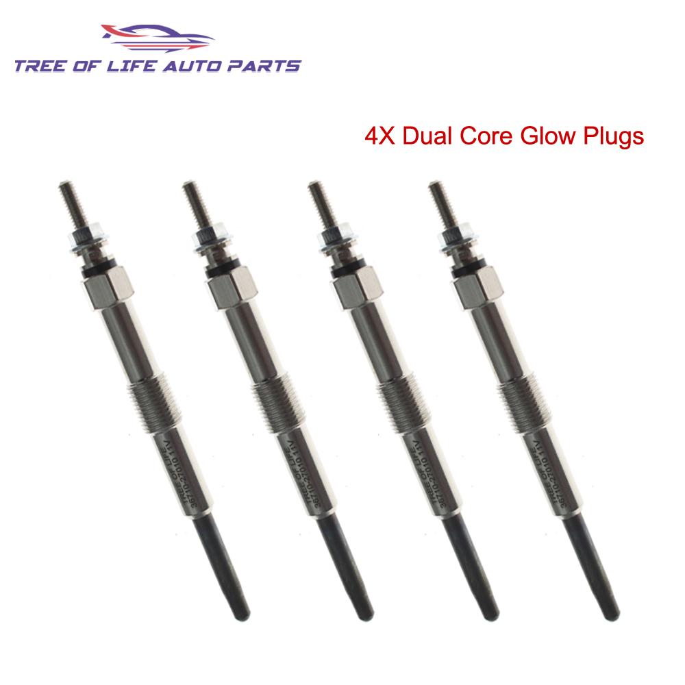 4X New Glow Plugs 11V For Hyundai i30 Tucson Sonata V Trajet Elantra III Santa Fe I 2.0 CRDi 2000-2014 3671027010 36710-27000