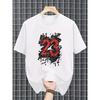 Men's T-shirt- No.23 Pattern Printed , Daily Casual, Bold Round Neck Design Print, Short Sleeved Street Style, Men's Sports T-shirt, Sports T-shirt