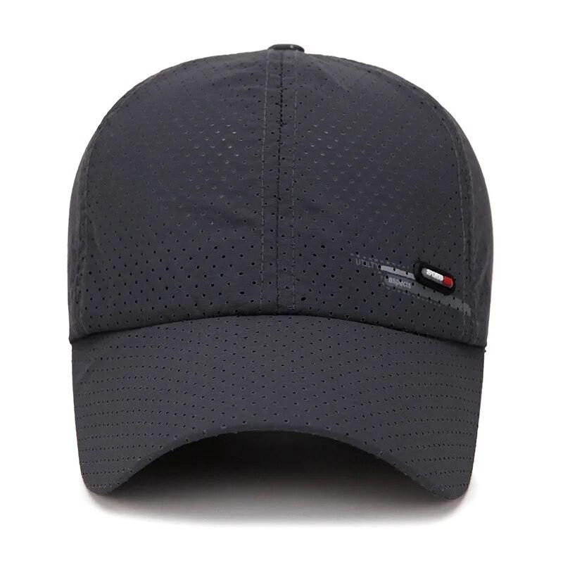 Summer New Breathable Hole Punch Quick Dry Hat Men's Outdoor Fishing Shade Sunscreen Baseball Cap Cycling Travel Sports Cap