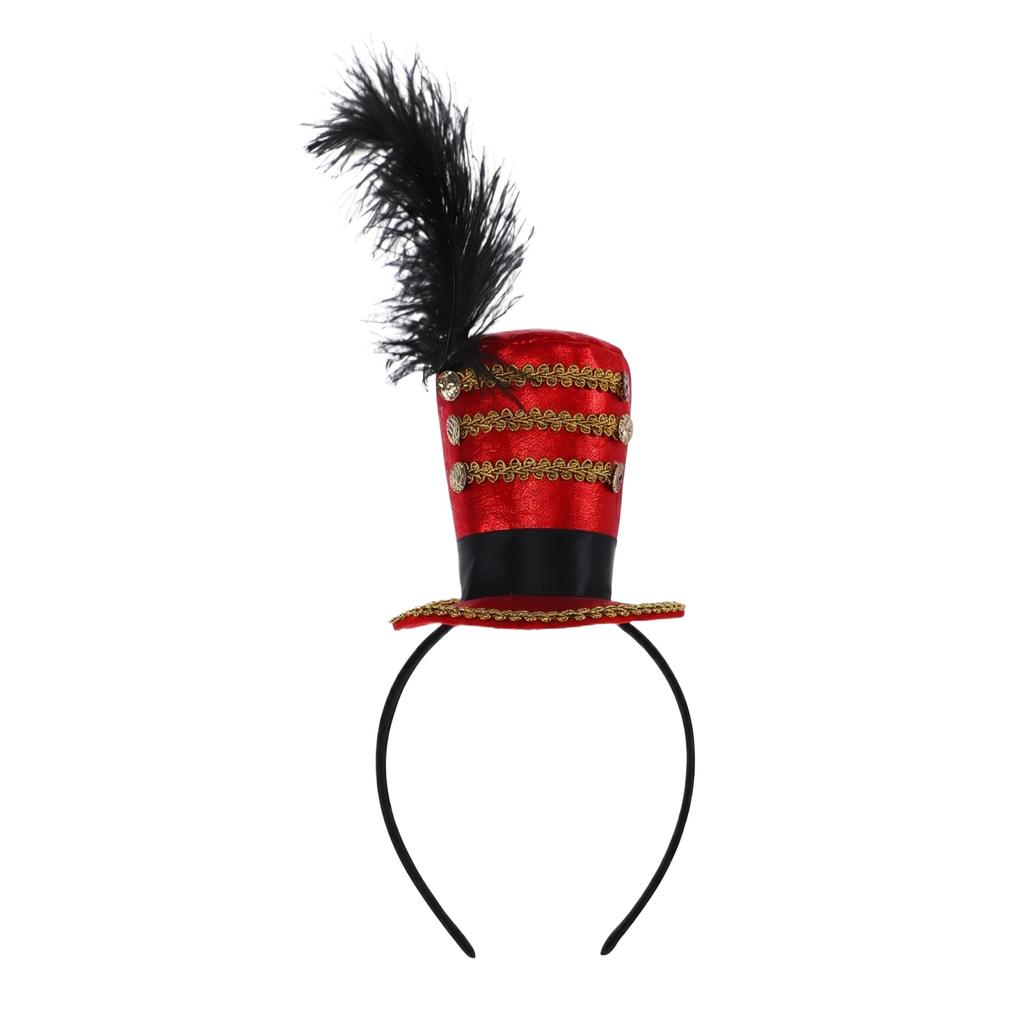 Top Hat Headband, American Independence Day Celebration Costume, Feather Headband, Holiday Party Headband