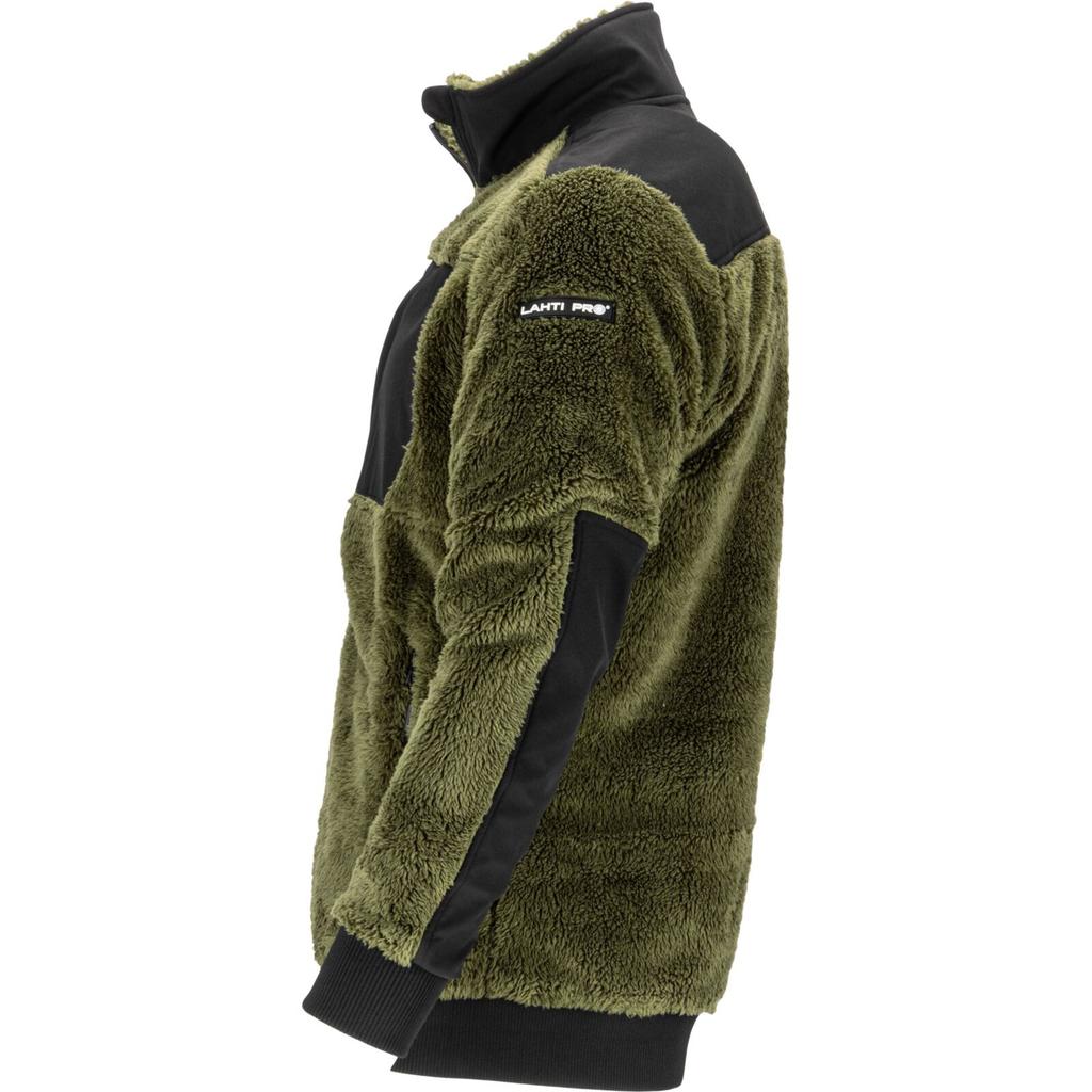 Green Sherpa Zipper Sweatshirt, "2Xl", Ce, Lahti