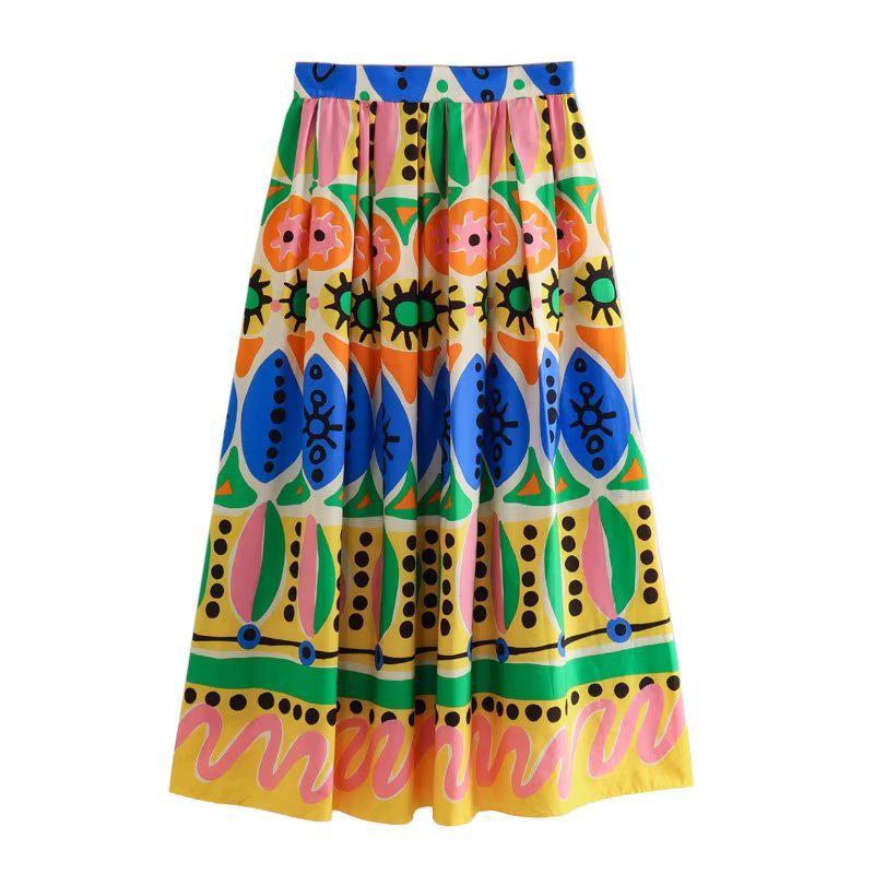 

Летний комплект из юбки и жилета с открытой спиной и халтер-воротом 2023 года для женщин L