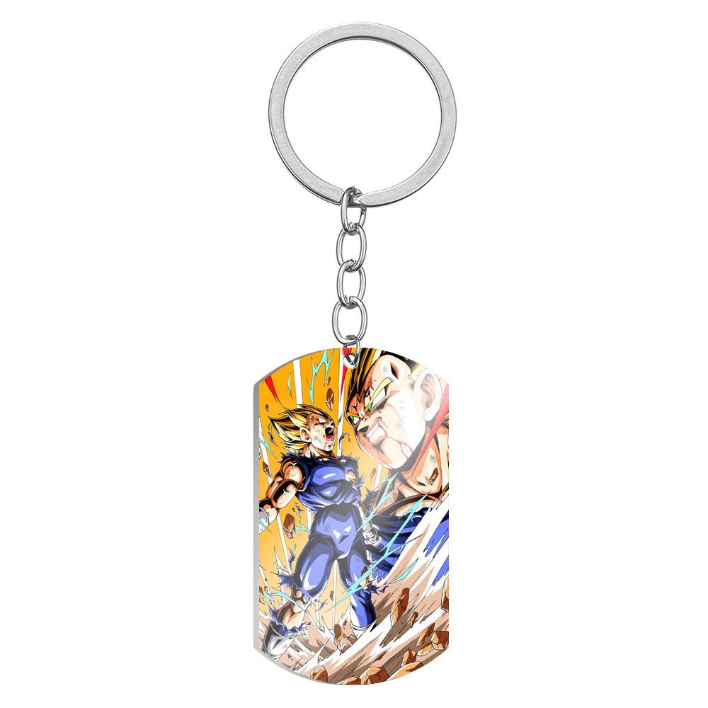 Anime Dragon Ball Son Goku Character Super Saiyan Cartoon Keychain Pendant Backpack Decoration Holiday Gift