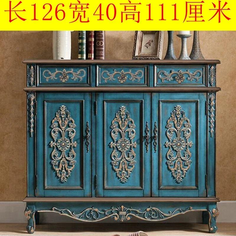 oak door shoe cabinet entrance entrance solid wood door large capacity balcony locker