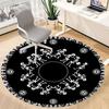 1pc Skeletal Celebration Office Round Area Rug,  Mat Suitable For Office, Under Office Chairs Bedroom Living Room Home Decor, Room Deco