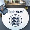 Custom Name,England National Football Team Pattern Round rug,Carpet Rug for Living Room Bedroom Playroom ,Non-slip Floor Mat,Holiday Gifts and Birthda