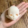Soft PVC 1/6 MJD Doll Head Half-White Skin BJD Doll's Head No Makeup Doll Head  Practice Makeup