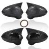 Carbon Fiber Style Black Rearview Side Mirror cover Caps For Seat Leon MK2 1P Ibiza MK4 6J 2008-2017 Replacement