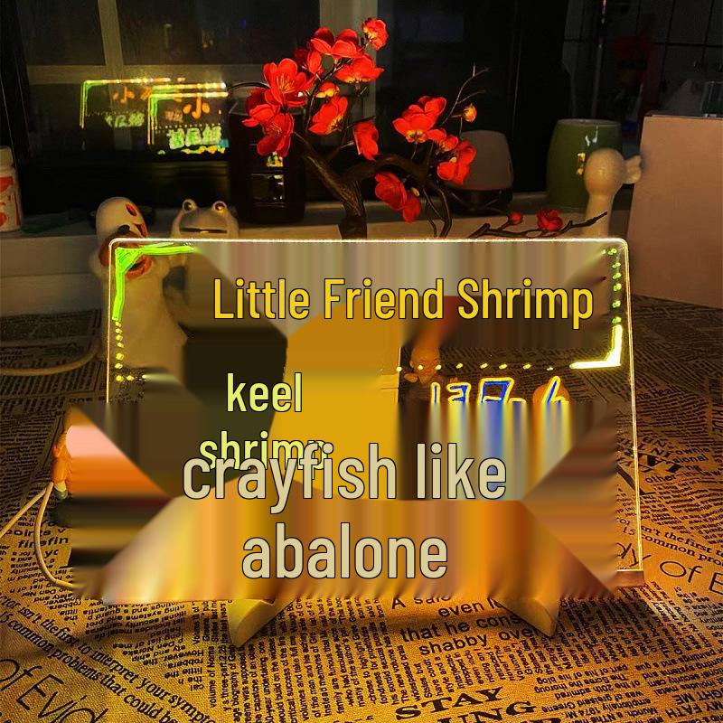 Erasable Luminous Blackboard Sign - Fluorescent Writing Display for Street Stalls