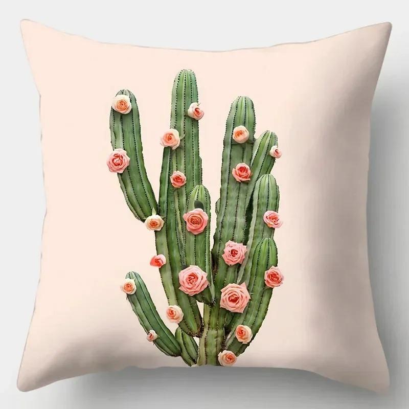 Living Room Luxury Art Home Sofa Simple Cushion Pillowcase Tropical Plant Print Decorative Cushion Cover