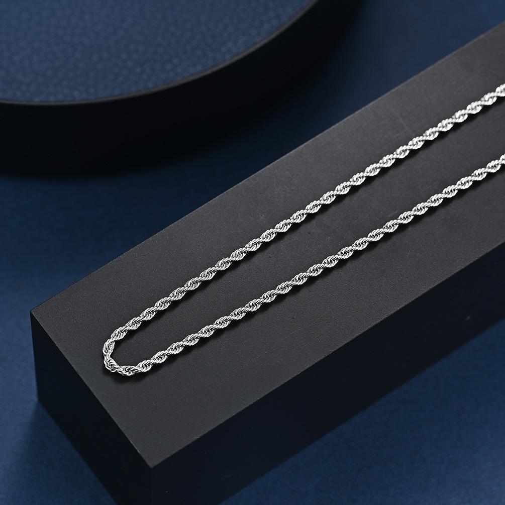 Anhänger aus Titanstahl mit gedrehter Kette und Einzelkette Edelstahlschmuck black