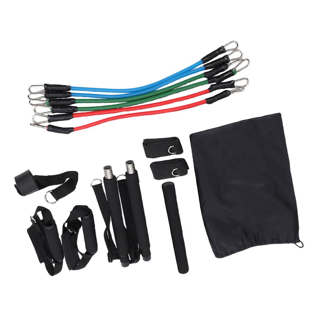 Pilates Bar Kit with Fitness Bands for Women TPE Pilates Workout Equipment for Legs Hip Waist Arm Full Body Training