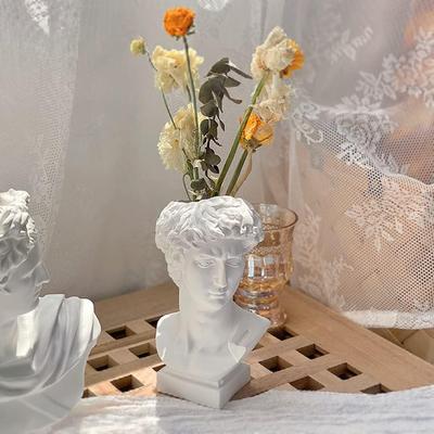 Estatua Estilo Greco Romano Florero Maceta para Suculentas Contenedor para Pinceles de Maquillaje Portalápices Gran Regalo para Decoración del Hogar o la Oficina