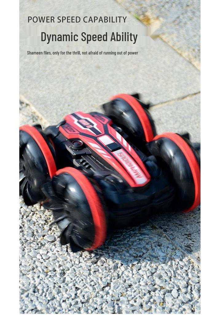 Amphibious Remote Control Stunt Car - Double-Sided Land & Water Toy Vehicle