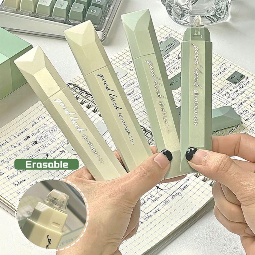 4PCS Gradient Color Dot Glue Tape Erasable Glue Tape Pen New Rolling Glue Tape  School Office