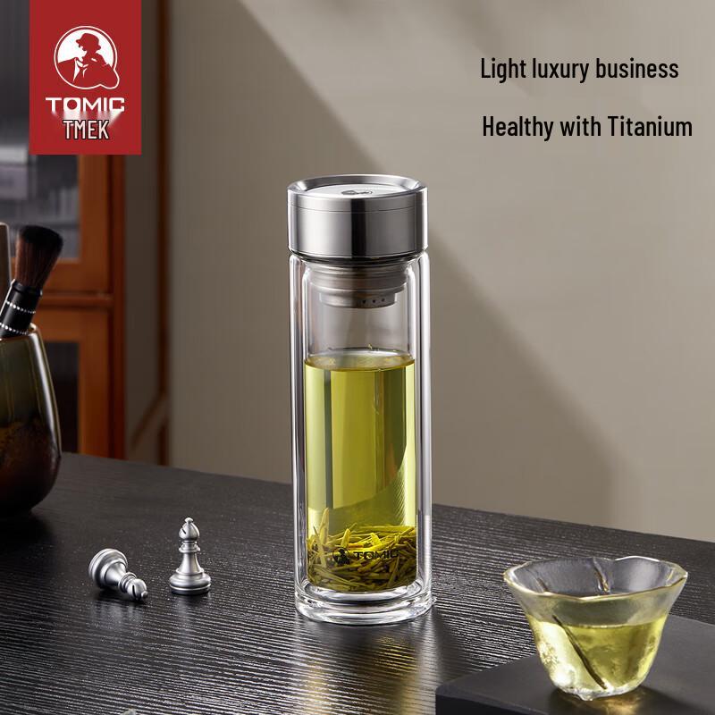 Temake 320ml Double-Wall Glass Tea Infuser Bottle