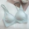 Women Nude Seamless Wireless Comfort Bra with Mesh Detail