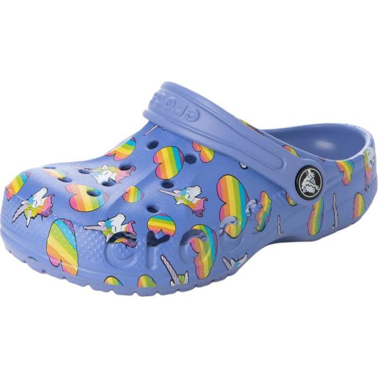 Crocs Baya Printed Clog K Comfortable Slip-Resistant Durable Low-Top Sandals Kids sandals Blue 207657-4RV