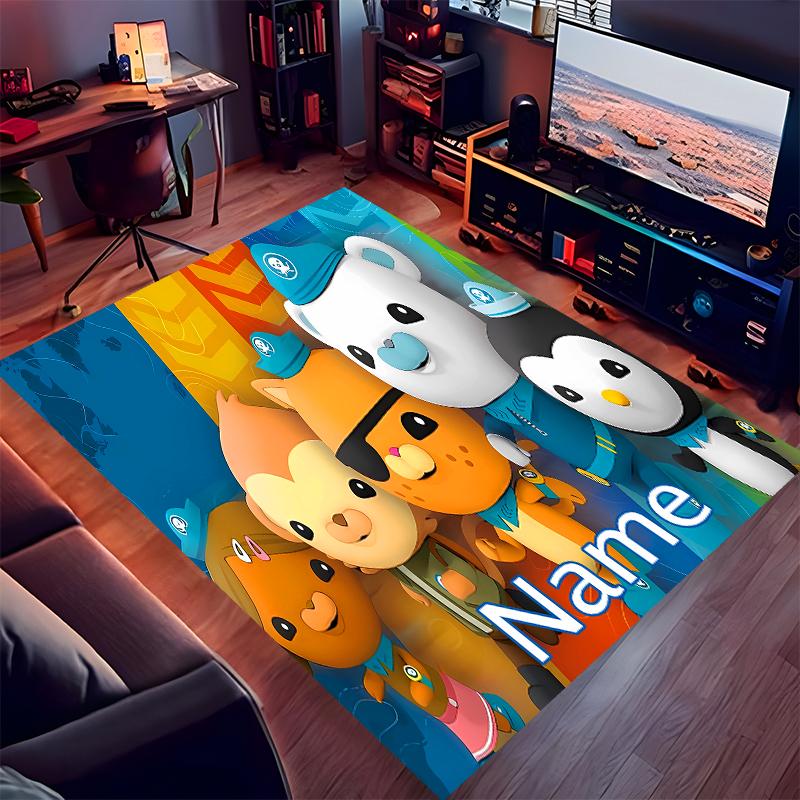 Custom Personalization Octonauts Print Area Rug - Soft, Washable Non-Slip Indoor Mat,Living Room,Home&Office Decorative Rug