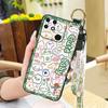 Durable Anti-knock Phone Case For OPPO Realme Narzo 50A Silicone Shockproof Back Cover Cute Lanyard Anti-dust Waterproof