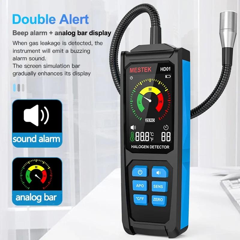 Analizor de Gaz Halogen Freon R22 R32 R134a Agent frigorific Detector de scurgeri aer condiționat R404a R410a R123a 0-1000PPM HVAC HFC/HCFC