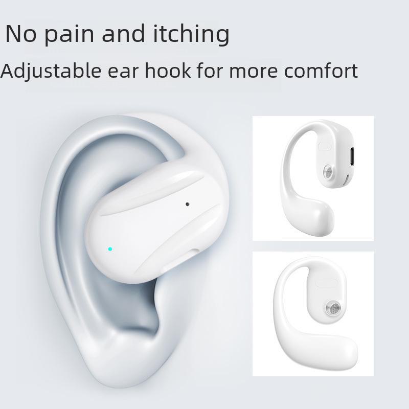 Căști Bluetooth cu cârlig de ureche YJ77: Căști OWS cu Conducție Osoasă pentru Apeluri cu o Singură Ureche