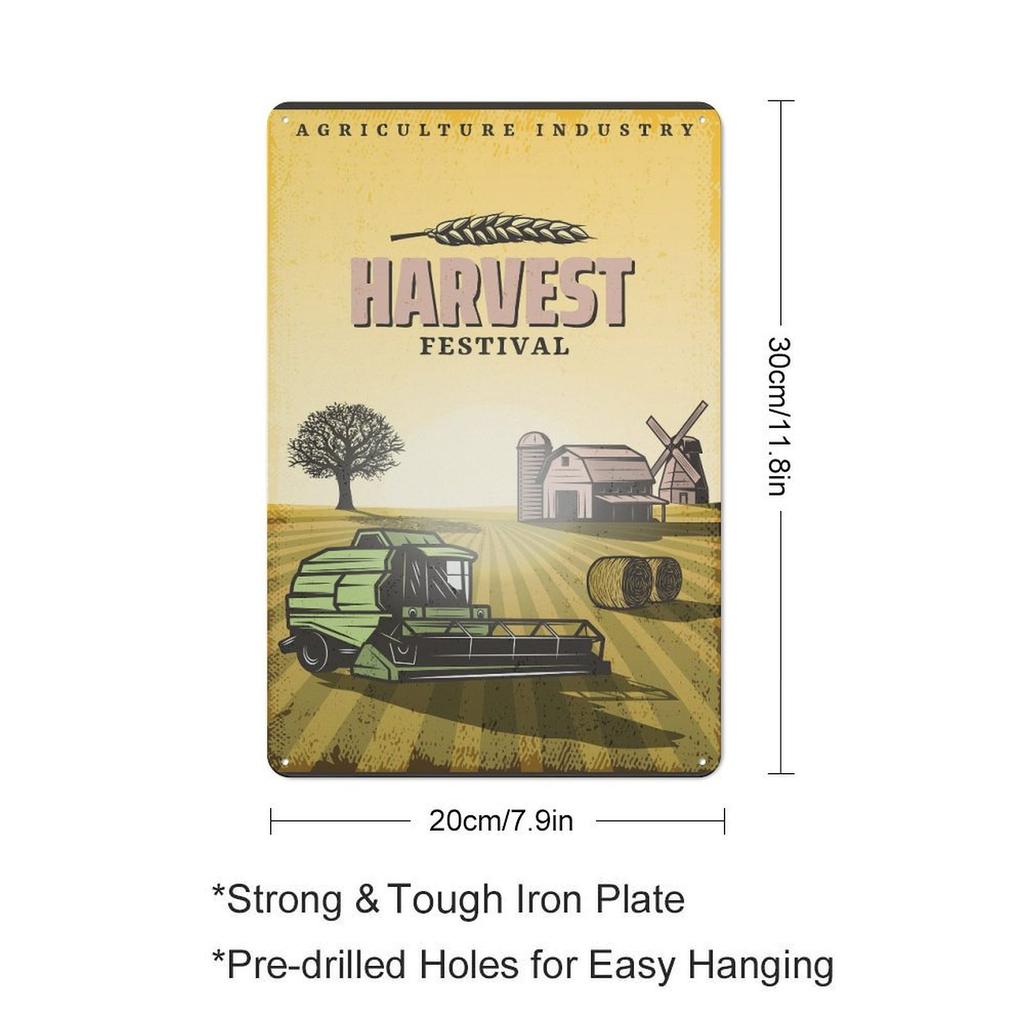 1 Pack Retro Tin Wall Décor Sign with Rusty Aged Texture for Stylish Home Accents, Choose 20x30cm or 30x40cm Fit