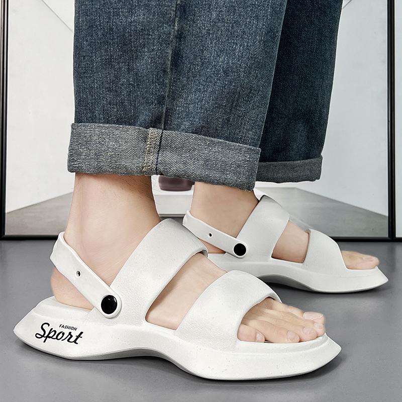 

Women Summer Beach Platform Sandals Soft Sole EVA Slides Men Non Slip Outdoor Slippers Female Comfortable Shoes 36-37 белый