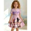 Swinging Dress for Young Children and Girls, Summer Short Sleeved Floral/animal Printed Casual Suitable for Birthday Parties