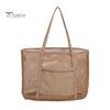 Beach Bag Large Capacity Summer Travel Mesh Tote Bag with Large Pocket Sand-proof Woven Shoulder Handbag