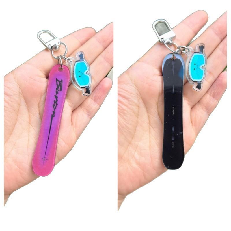 2026  Acrylic Ski Keychain Themed Gifts For Women Men Daughter Son Friends Gifts For Husband Wife Snowboarding Keychain