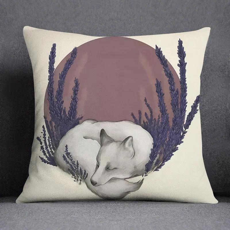 Forest Animal Series Decorative Pattern Pillowcase Living Room Sofa Bedroom Home Decoration Pillowcase Car Decoration Cushion