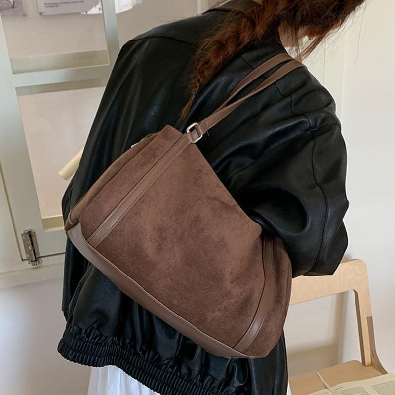 Fashion Women Shoulder Bag Faux Suede Crossbody Bags High Capacity Matte PU Leather Female Tote Handbags