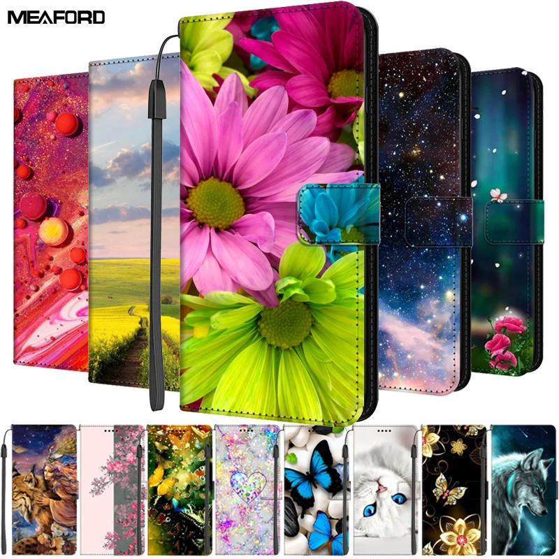 Copertina in Pelle a Libro per IPhone 17 17e Custodia per Telefono con Fiori IPhone17 Pro Air Portafoglio Supporto Slot per Carte Coperture per Funda Protector