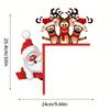 1pc Santa and Reindeer Christmas Door Corner Sign Sculpture for Living Room, Bedroom Office and Outdoor Indoor Decoration