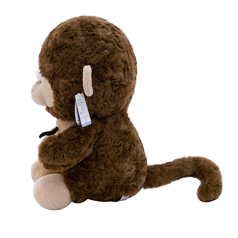 Cute Dingding Monkey Plush Toy Can Pull Banana Monkey Children's Soothing Doll Machine Cross-border Gift