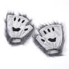 Polyester Bärenpfoten Handschuhe Halbfinger Katzenpfoten Fäustlinge Raubtierkralle Halloween Handschuhe Cosplay