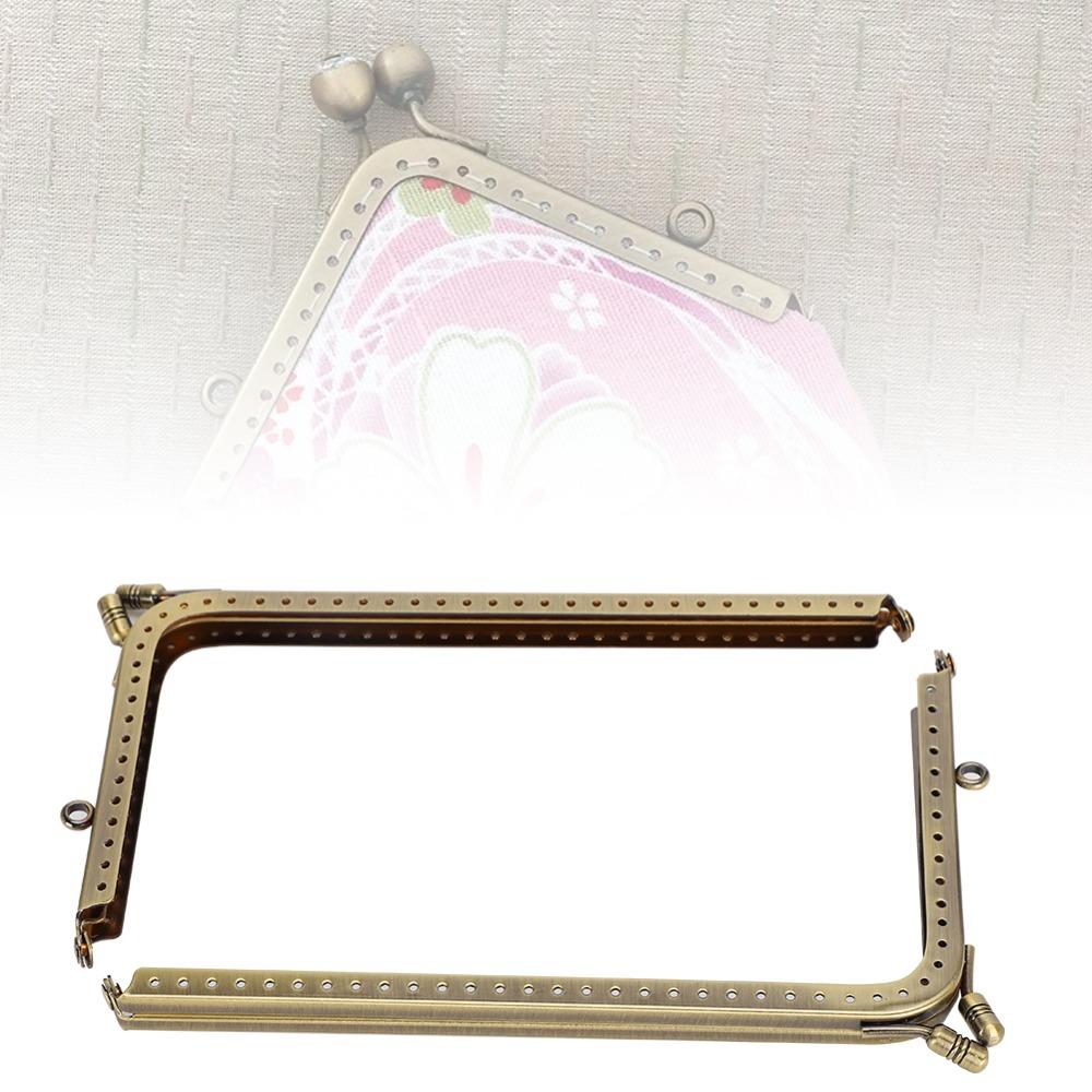 2pcs 18.5cm Length Bag Clasp Lock Alloy Material Metal Purse Frame Purse Frame Tailor Accessories