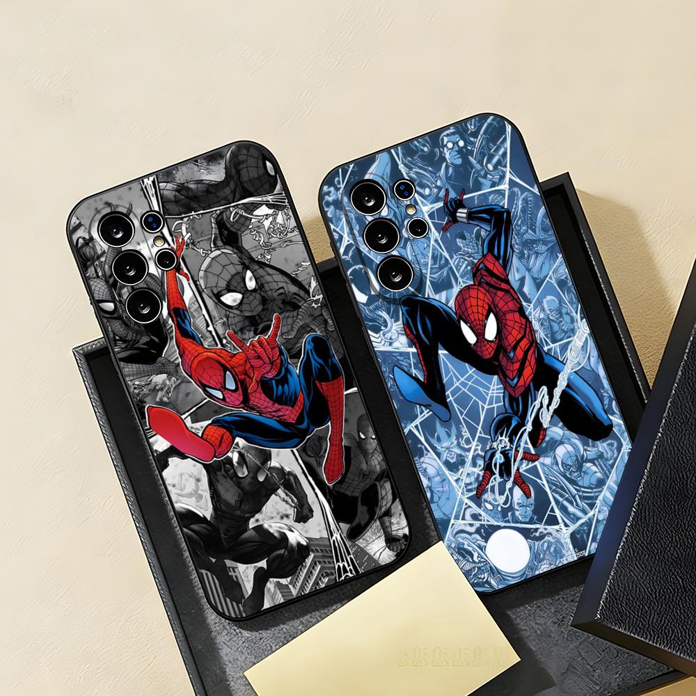 S-Spiders Cool Man Phone Case For Samsung S26 S25 S24 FE S23 S22 S21 Plus S20 Ultra Note20Ultra Black Soft Shell