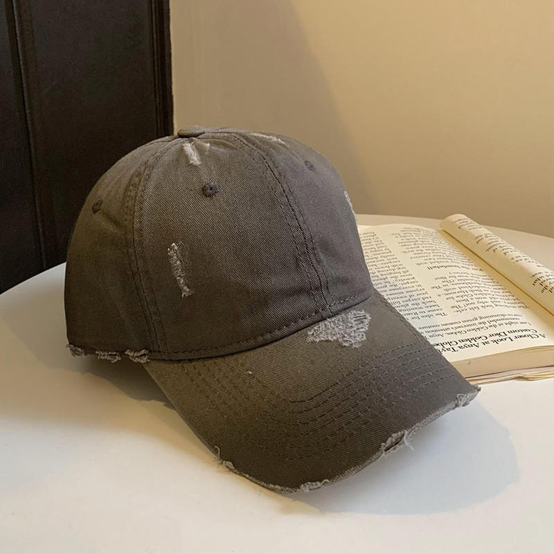 Retro Distressed Denim Hat With Adjustable Fit For Fashionable Outdoor Wear