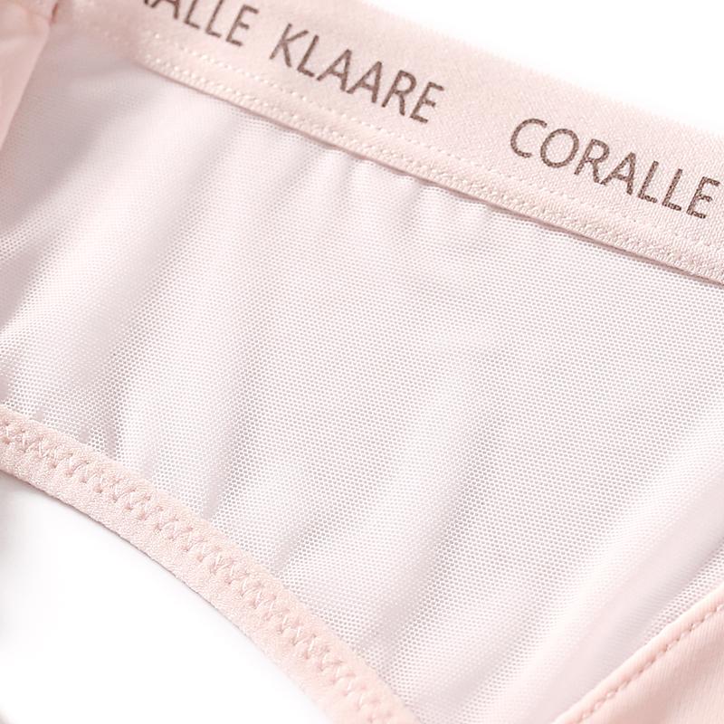 CINOON Women Sexy Low-Rise Satin Mesh Patchwork Letter Waistband Hip-Hugging Briefs Panties