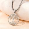 New Tree of Life Pendant Sweater Chain Retro Hollow Necklace Men's and Women's Fashion Accessories