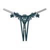 European & American Sparkling Rhinestone Embroidered Lingerie - Women's Open Crotch Hollow-Out Sexy Thong