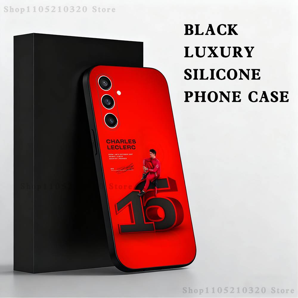 C-Charles L-Leclerc F-F1 16 Phone Case  For Samsung S 25,24,23,22,30,21,10,9,Ultra,Plus,Lite,FE,4,5 G Black Soft Case