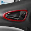 Real Soft Carbon Fiber Sticker For Seat Ibiza 6j 2009 2010 2011 2012 2013 2014 LHD RHD Car Inner Door Handle Panel  Accessories