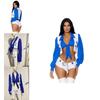 Costume di Halloween di Tendenza per Adulti Costume da Cheerleader da Donna con Design a Stella