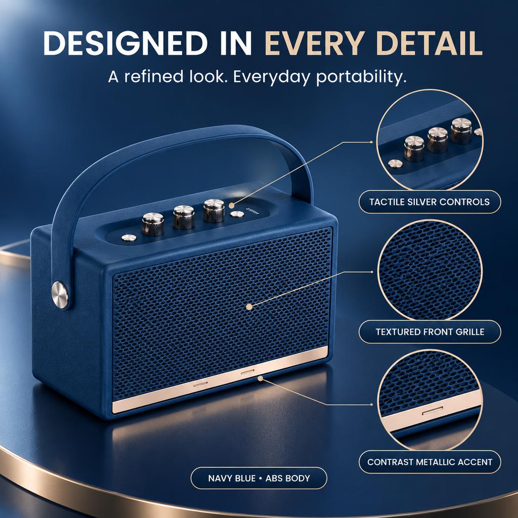 Portable Bluetooth Speaker with Handle and Card Playback